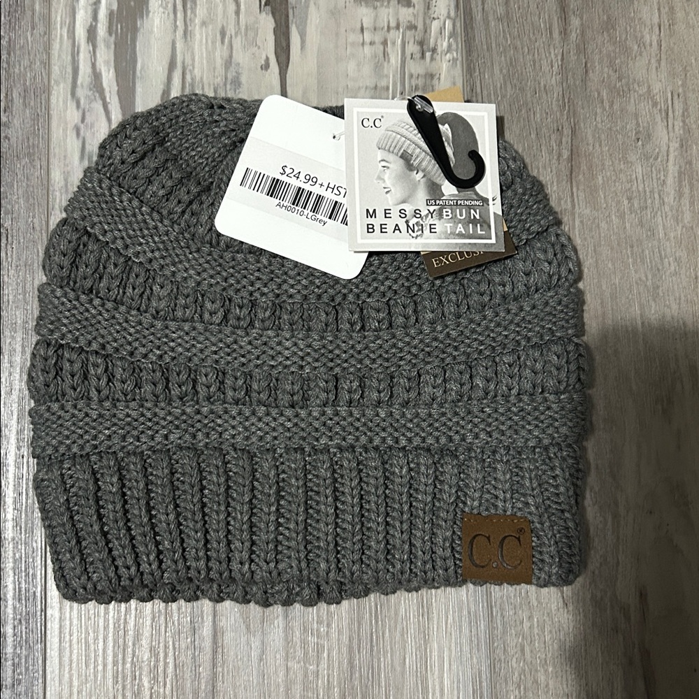 C.C Messy Bun Beanie Tail Hat